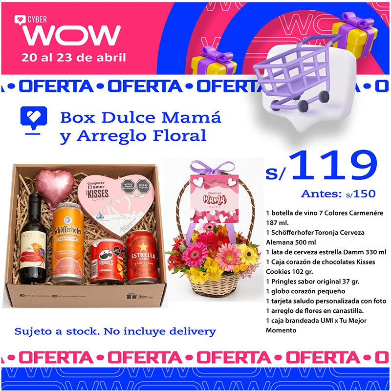 Dulce mamá y Arreglo Floral